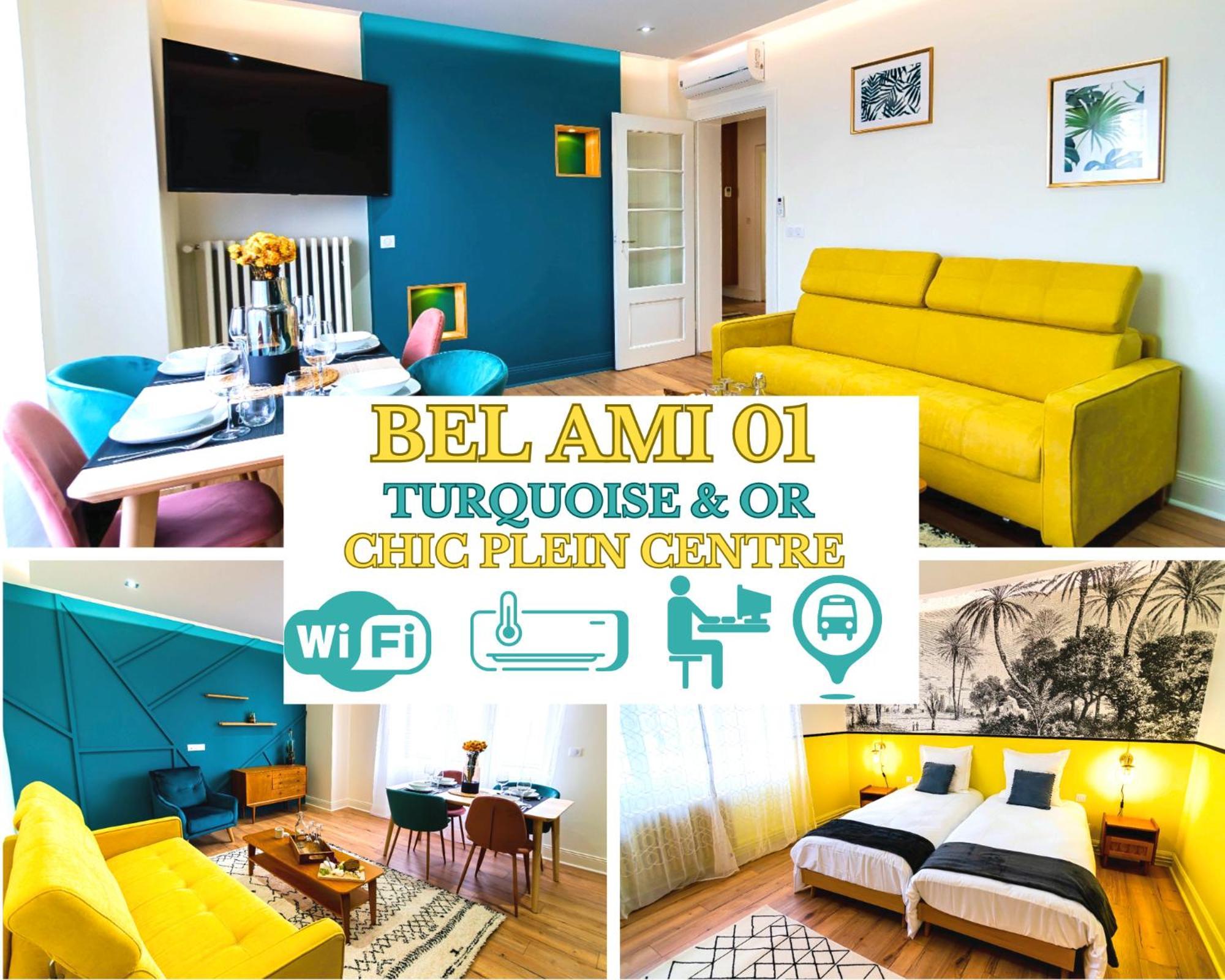 Bel Ami 01 - Turquoise & Or - Moderne Chic - Centre Ville - Acces Jardin - Clim - Wifi - Parking - Localisation Ideale Schiltigheim Extérieur photo